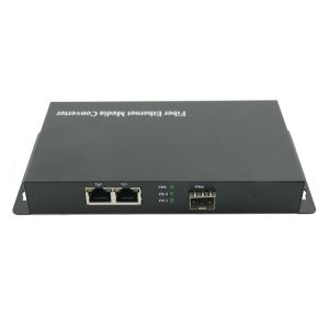 Slot 1SFP e porte 2RJ45 Convertitore per media in fibra SFP