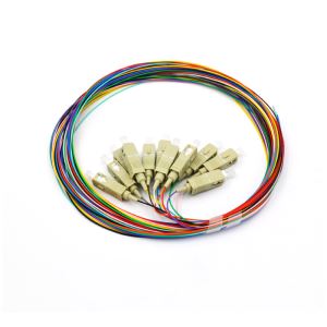 Pigtail in fibra ottica multimodale 62,5/125 multi-colorata a 12 core SC/UPC