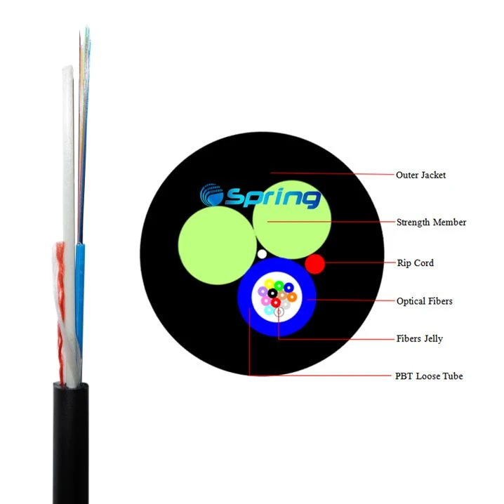Aerial Self-Supported ASU Fiber Optic Cable GYFFY 2-24Cores