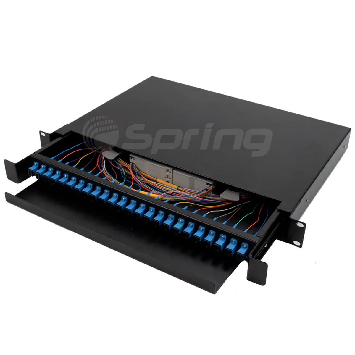 Rack-Mount-Fiber-Optic-Patch-Panel-1U-Sliding-Type-for-FTTH-and-Telecom-Networks