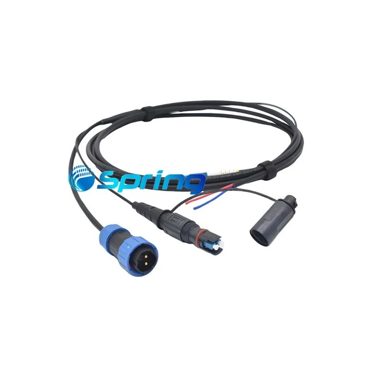 12 Fiber MSTs With Hybrid Patch Cords Fiber + Electrical Power Cable