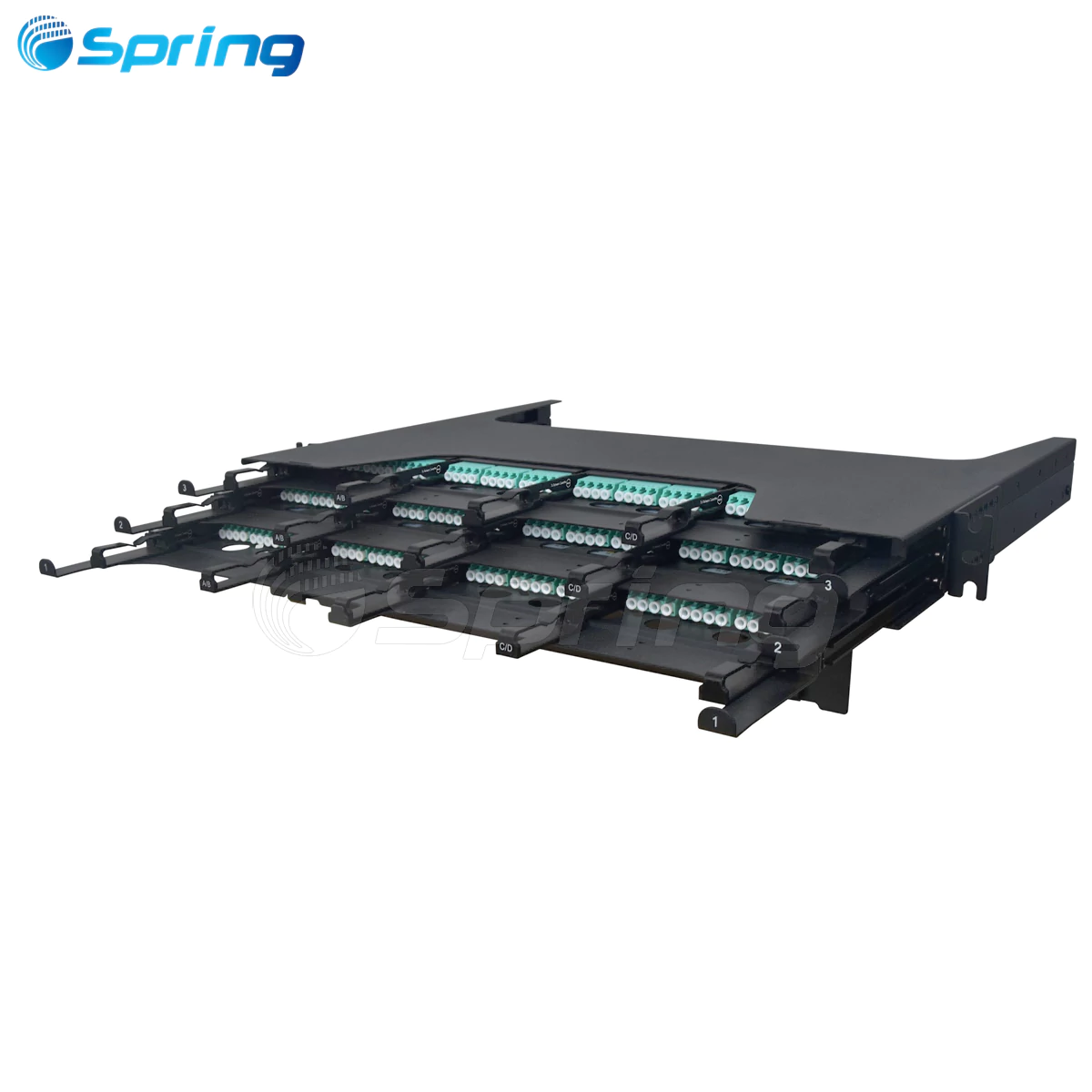 Pannello patch in fibra ad alta densità-Sistema patch panel MTP MPO preterminato (1U/2U/4U)